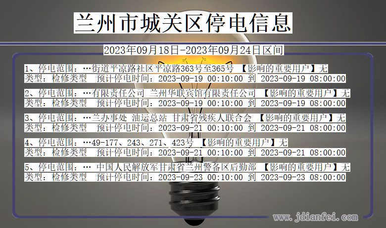 兰州10月份最新停电通知公告，共筑城市光明，共迎秋日暖阳